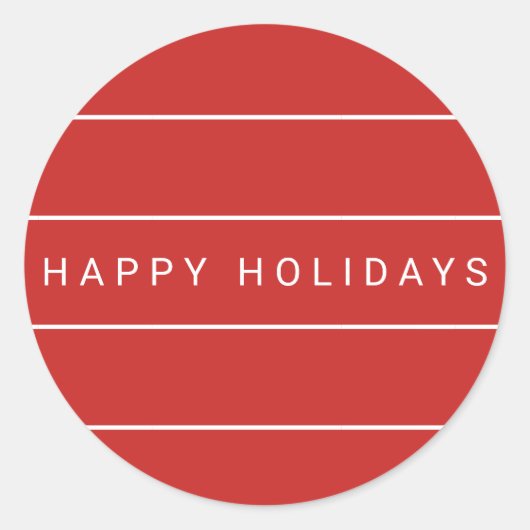 Prettige feestdagen Eenvoudig Modern Ronde Sticker (Voorkant)