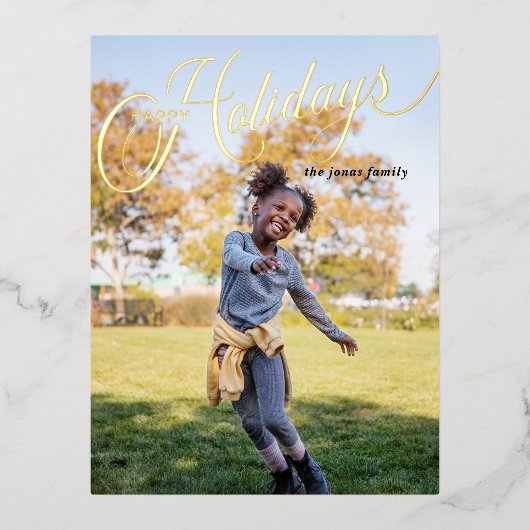 Prettige feestdagen Eenvoudig script (Voorkant)