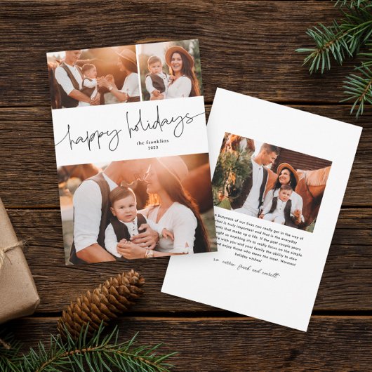 Prettige feestdagen Eenvoudig script Feestdagenkaart