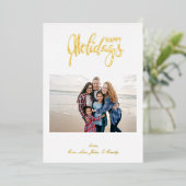 Prettige feestdagen Eenvoudige 5 foto (Staand Voorkant)