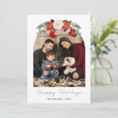 Prettige feestdagen Eenvoudige familiearch Feestdagenkaart (Staand voorkant)