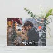 Prettige feestdagen Eenvoudige foto van Kerstmis Feestdagenkaart (Staand voorkant)