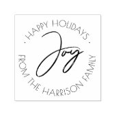 Prettige feestdagen Eenvoudige Joy Zelfinktende Stempel (Design)