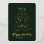 prettige feestdagen eenvoudige kerstboom (Voorkant)