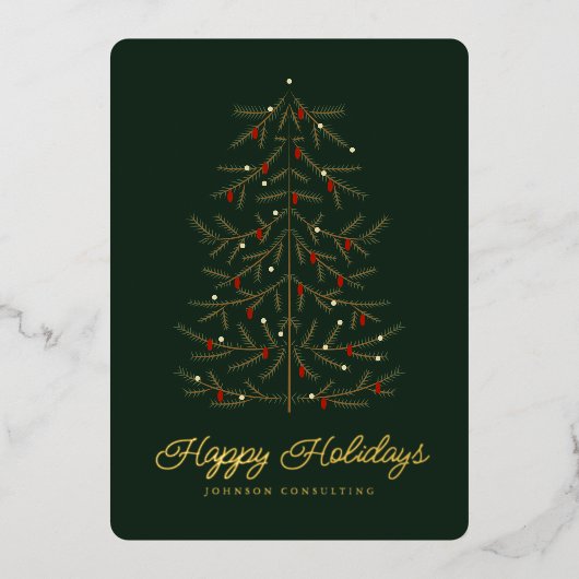 prettige feestdagen eenvoudige kerstboom (Voorkant)