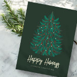 prettige feestdagen eenvoudige kerstboom<br><div class="desc">Uw zakelijke logo kan achteraan worden toegevoegd. Wijzig het vakantiebericht,  de bedrijfsnaam of de bedrijfsnaam. Hier te vinden op: http://www.zazzle.com/selectpartysupplies</div>