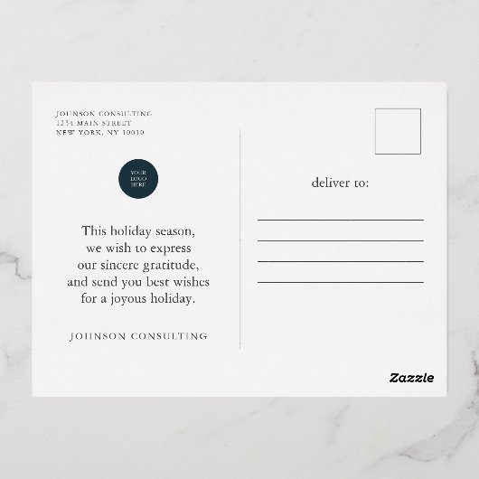 prettige feestdagen eenvoudige kerstboom (Achterkant)