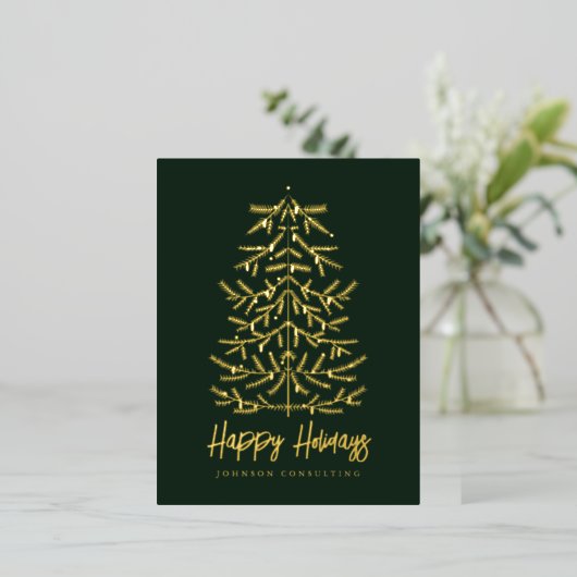 prettige feestdagen eenvoudige kerstboom (Staand Voorkant)