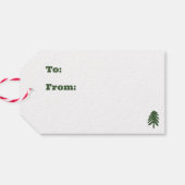 Prettige feestdagen Eenvoudige kerstboom? Gift Lab Cadeaulabel (Achterkant Horizontaal)