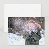 prettige feestdagen Eenvoudige Kinder foto van scr (Voorkant / Achterkant)