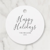 Prettige feestdagen Eenvoudige minimalist Bedankjes Labels (Achterkant)