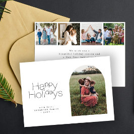 prettige feestdagen eenvoudige, minimalistische mu feestdagenkaart