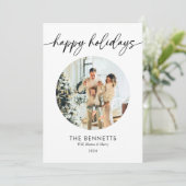 Prettige feestdagen Eenvoudige minimalistische ron Feestdagenkaart (Staand voorkant)