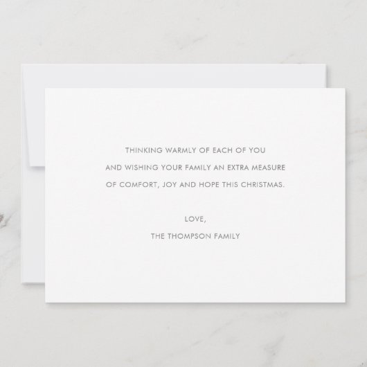 Prettige feestdagen Eenvoudige moderne aangepaste Feestdagenkaart (Achterkant)