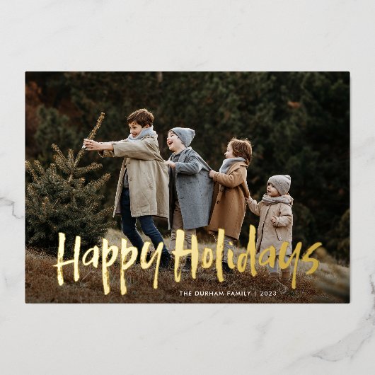 Prettige feestdagen Eenvoudige moderne belettering (Voorkant)