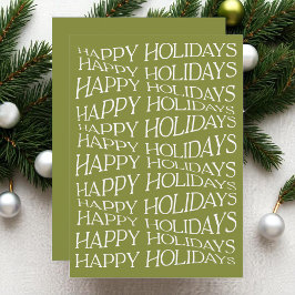 Prettige feestdagen Eenvoudige moderne unieke typo Feestdagenkaart