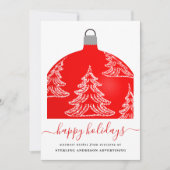 prettige feestdagen Eenvoudige moderne zakelijke b Feestdagenkaart (Voorkant)