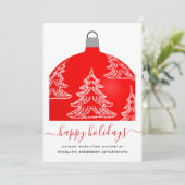 prettige feestdagen Eenvoudige moderne zakelijke b Feestdagenkaart (Staand voorkant)