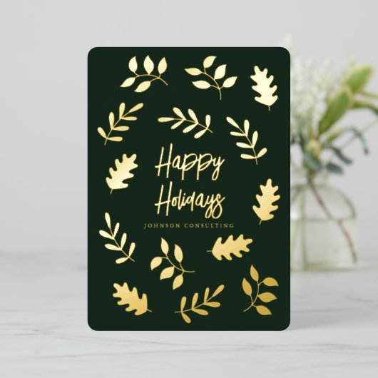 prettige feestdagen eenvoudige olievlekken botanis (Staand Voorkant)