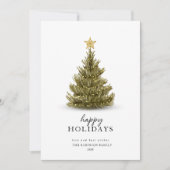 Prettige feestdagen Eenvoudige Pine Tree Christmas Feestdagenkaart (Voorkant)