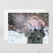 Prettige Feestdagen Eenvoudige Script Kinderen Fot (Voorkant / Achterkant)