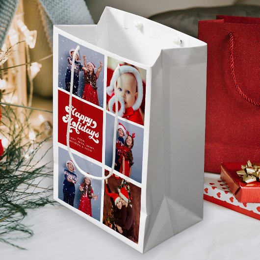 prettige feestdagen Eenvoudige Typografie van Retr Medium Cadeauzakje