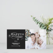 PRETTIGE FEESTDAGEN EENVOUDIGE VAKANTIE FOTOKAART  FEESTDAGENKAART (Staand voorkant)