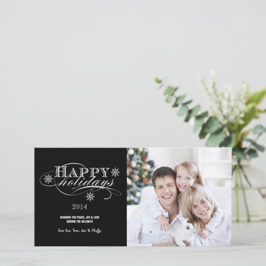 PRETTIGE FEESTDAGEN EENVOUDIGE VAKANTIE FOTOKAART  FEESTDAGENKAART (Staand voorkant)