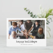 prettige feestdagen Eenvoudige zakelijke foto Feestdagenkaart (Staand voorkant)
