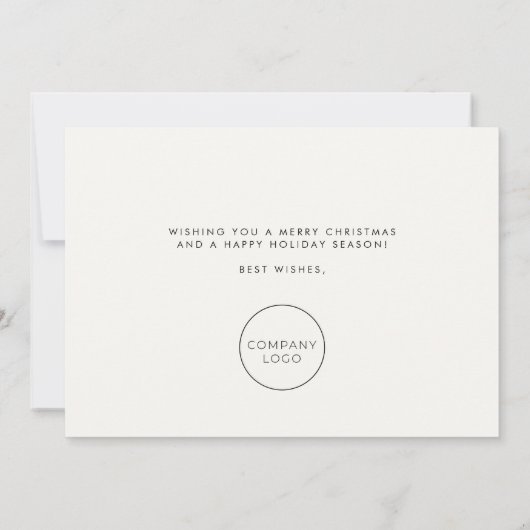 prettige feestdagen Eenvoudige zakelijke foto Feestdagenkaart (Achterkant)