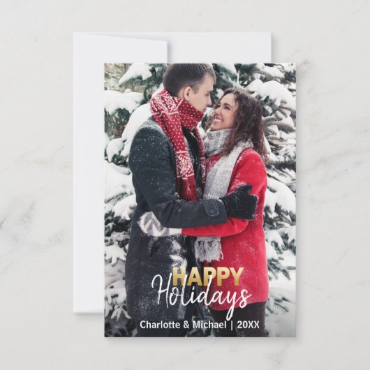 Prettige feestdagen Eerste Xmas getrouwd verloofd  Kaart (Voorkant)