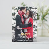 Prettige feestdagen Eerste Xmas getrouwd verloofd  Kaart (Staand voorkant)