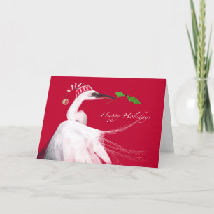 Prettige feestdagen Egret Kaart