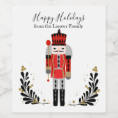 Prettige feestdagen Eigen wijnlabel Wijn Etiket (Enkel label)