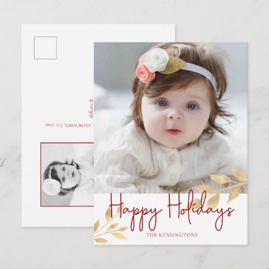 Prettige feestdagen Elegant (Voorkant / Achterkant)