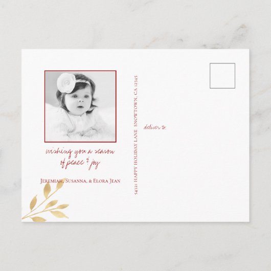 Prettige feestdagen Elegant (Achterkant)