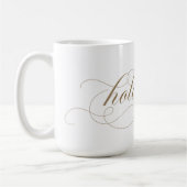 Prettige feestdagen Elegant bloeien Script Koffiemok (Links)