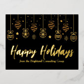 Prettige feestdagen Elegant | Custom Business Blac (Voorkant)