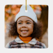 prettige feestdagen Elegant Double Sided Family Ph Keramisch Ornament (Achterkant)