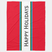 Prettige feestdagen Elegant Feestelijk Helder Rood Fleece Deken (Voorkant)