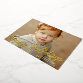 Prettige feestdagen Elegant Folie Vakantiefotokaar (Gedraaid)