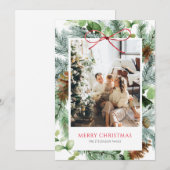 Prettige feestdagen Elegant Foto Feestdagenkaart (Voorkant / Achterkant)