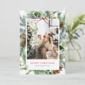Prettige feestdagen Elegant Foto Feestdagenkaart (Staand voorkant)