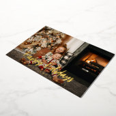 Prettige feestdagen Elegant Fotoscript Echt Goud (Gedraaid)