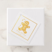 Prettige feestdagen Elegant Gingerbread Man Bedankjes Labels (Met doos)