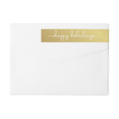 prettige feestdagen Elegant Gold Hand Lettered Wra (Achterkant)