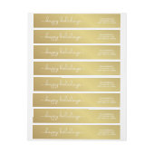 prettige feestdagen Elegant Gold Hand Lettered Wra (Vel)