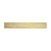 prettige feestdagen Elegant Gold Hand Lettered Wra (Individueel)