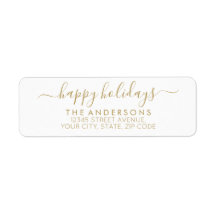 prettige feestdagen Elegant Gold Script met pretti