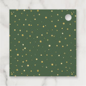 prettige feestdagen Elegant Green en Gold Gift Lab Bedankjes Labels (Achterkant)